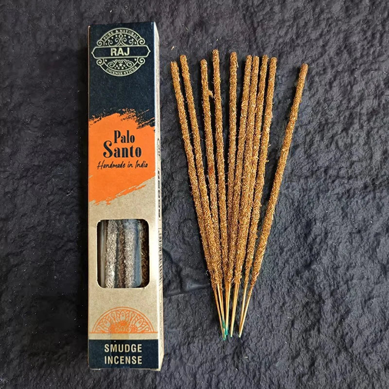 1X Natural Rubbing by Hand Indian Incense Sticks White Sage Palo Santo High-End Sandalwood Joss Stick Incenses