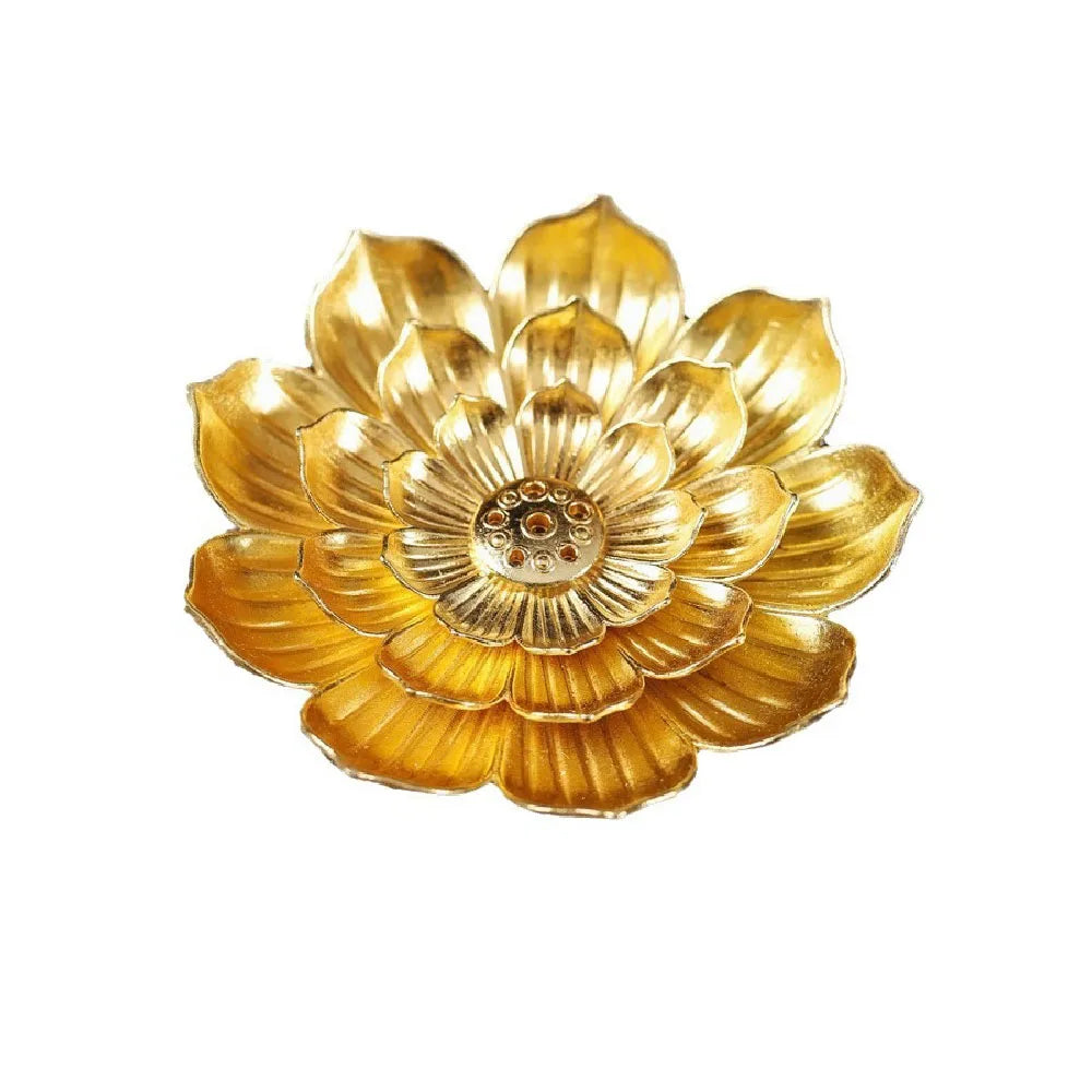2In1 Alloy Incense Bburner Metal Sandalwood Stick Holder Buddhist Zen Lotus Stick Incense Holder Ornament