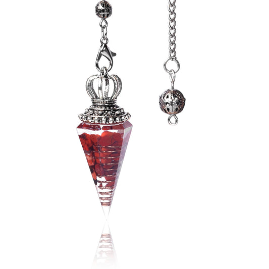Natural Crystal Pendulum Hexagonal Cone Pendule Agate Quartz Chakras Amulet Pendulum Divination Balance Healing Home Decorations