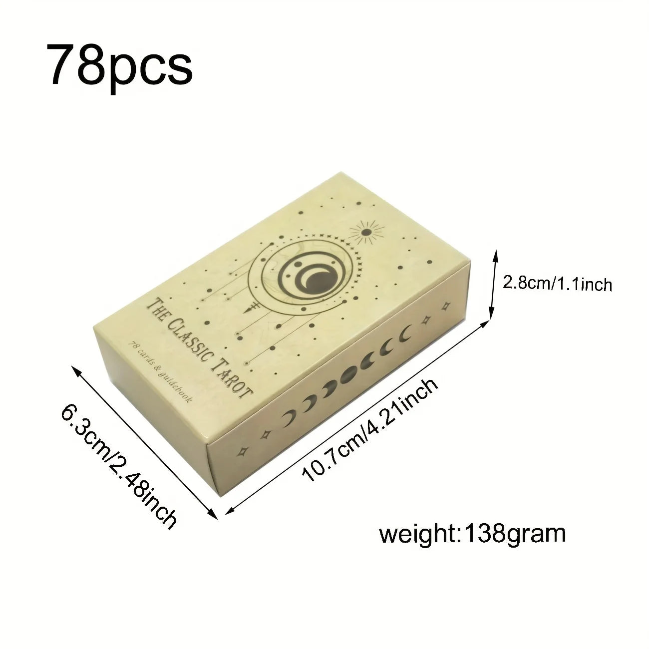 The Classic Tarot Cards Deck 78Pcs for Easy Beginners Fate Fortune Telling Party Tabletop Board Game Toy