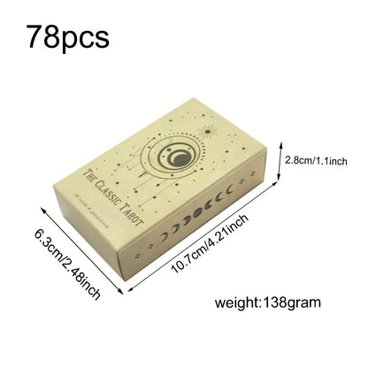 The Classic Tarot Cards Deck 78Pcs for Easy Beginners Fate Fortune Telling Party Tabletop Board Game Toy