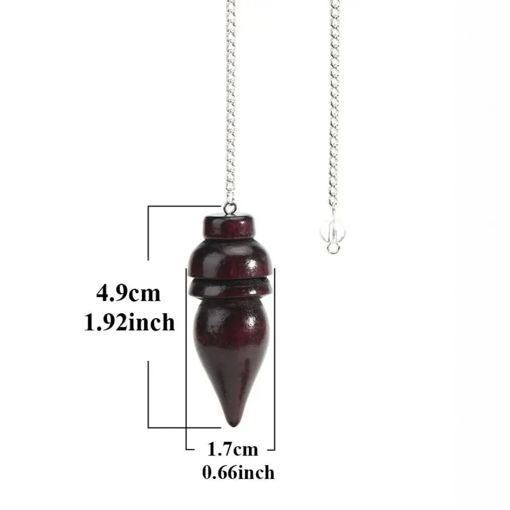Wooden Pendulum for Divination Dowsing Natural Egyptian Wood Pendulums with Witness Meditation Dowser Spiritual Pendulos X145