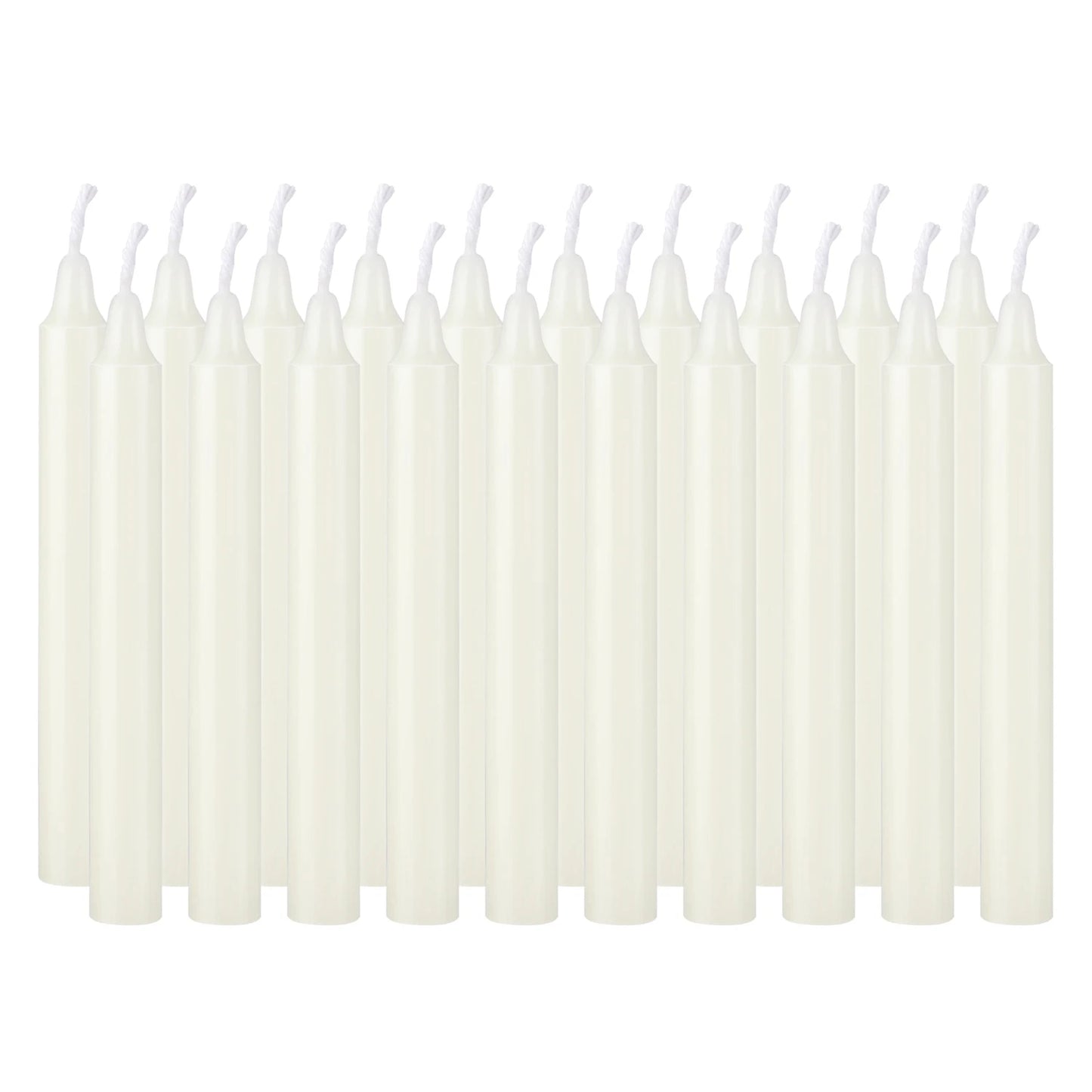 20 Ivory White 4-Inch Stick Candles, Drip-Free, Smokeless, Unscented, Household Dinner Candles, Hand-Poured, High-Quality, Suitable for Churches, Homes, Weddings, Parties, Seasonal Celebrations, Emergencies, and Home Decoration, Perfect for Thanksgiving, Valentine'S Day, Father'S Day, Mother'S Day, Teacher'S Day