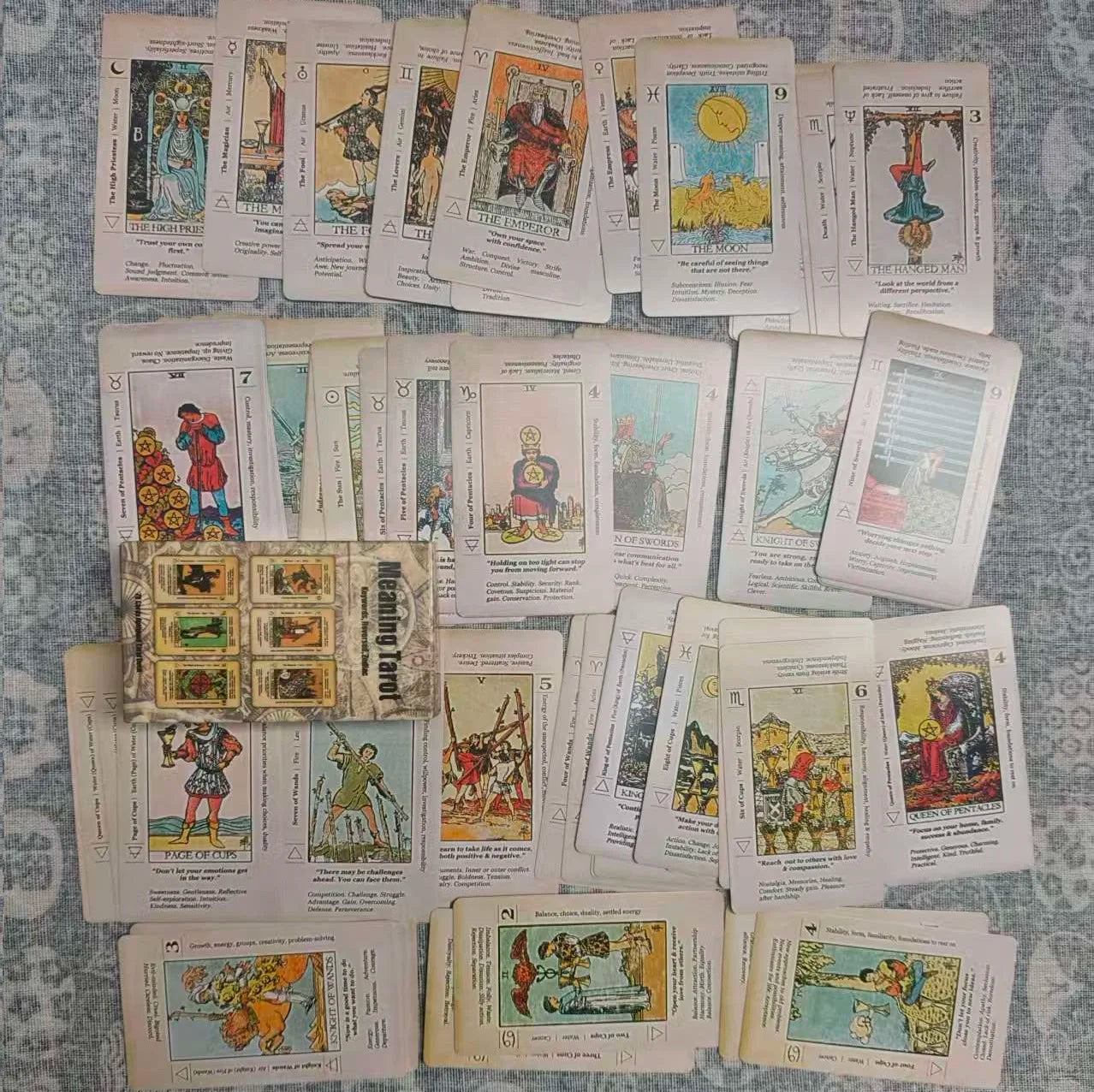 The Classic Tarot Cards Deck 78Pcs for Easy Beginners Fate Fortune Telling Party Tabletop Board Game Toy