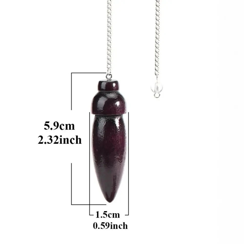 Wooden Pendulum for Divination Dowsing Natural Egyptian Wood Pendulums with Witness Meditation Dowser Spiritual Pendulos X145