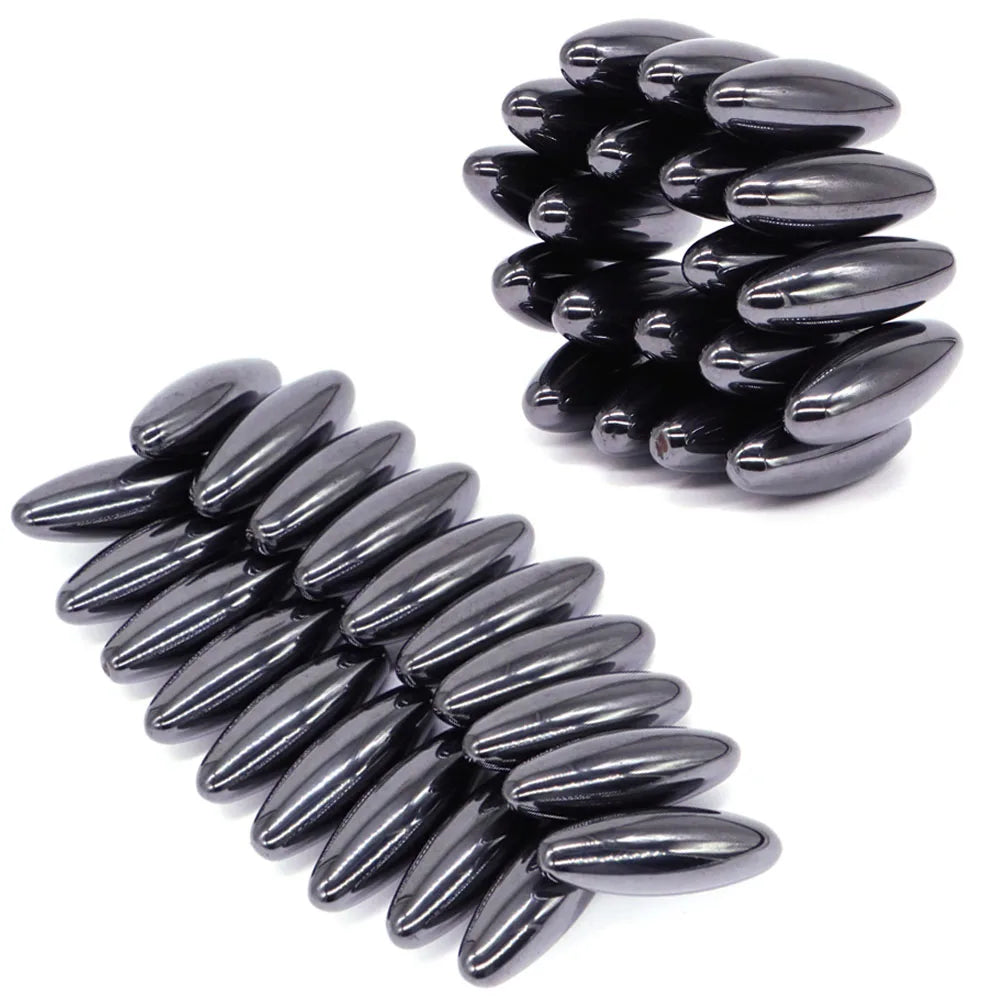 Black Lodestones Magnetite Tumbled Stones Wicca Massage Healing Energy Gemstones Natural Hematite Magnetic Oval Beads Home Decor