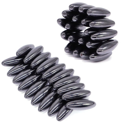 Black Lodestones Magnetite Tumbled Stones Wicca Massage Healing Energy Gemstones Natural Hematite Magnetic Oval Beads Home Decor