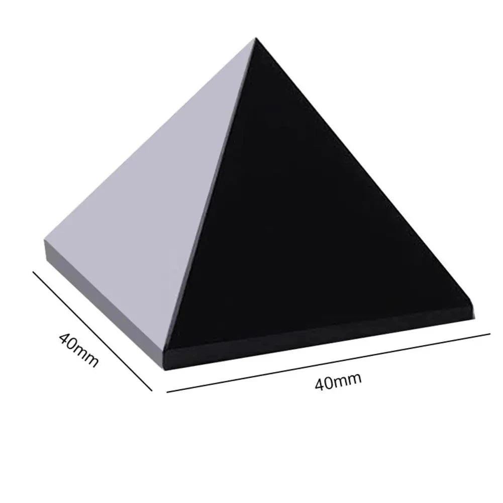 3-7Cm Natural Obsidian Pyramid Reiki Energy Stone Decorative Tabletop Decoration Living Room Mineral Triangle