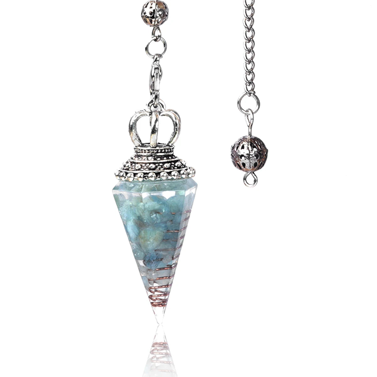 Natural Crystal Pendulum Hexagonal Cone Pendule Agate Quartz Chakras Amulet Pendulum Divination Balance Healing Home Decorations