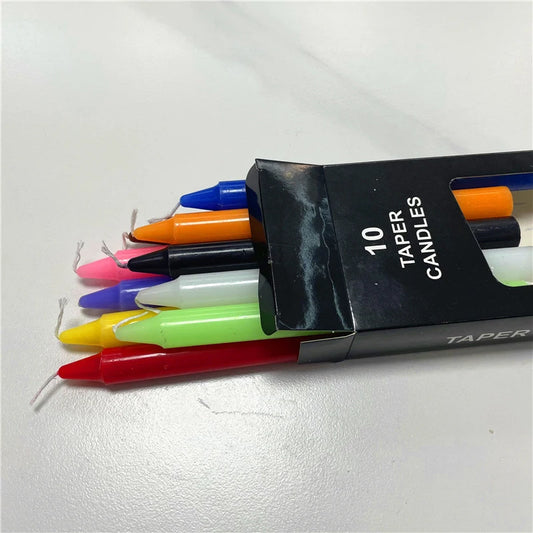 10 PCS Colored Witch Candle Spell Chime Candle for Spiritual Magic Taper Candle for Shabbat Unscented Religion Decoration