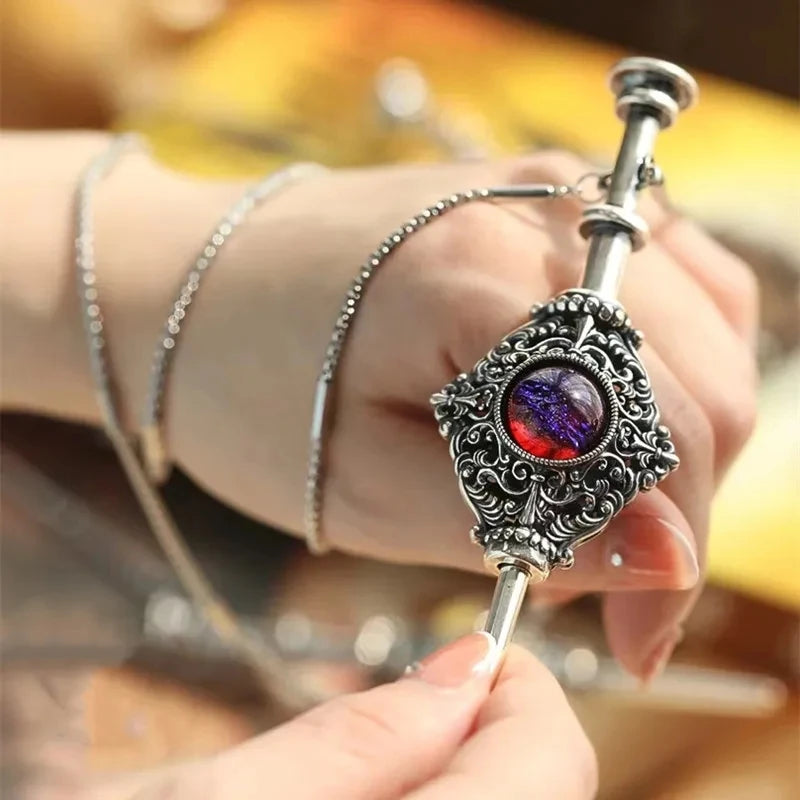 Magical Witchcraft Necklace Women'S Retro Blood Pack Detachable Witch Wand Pendant Men Women Cosplay Jewelry Gift