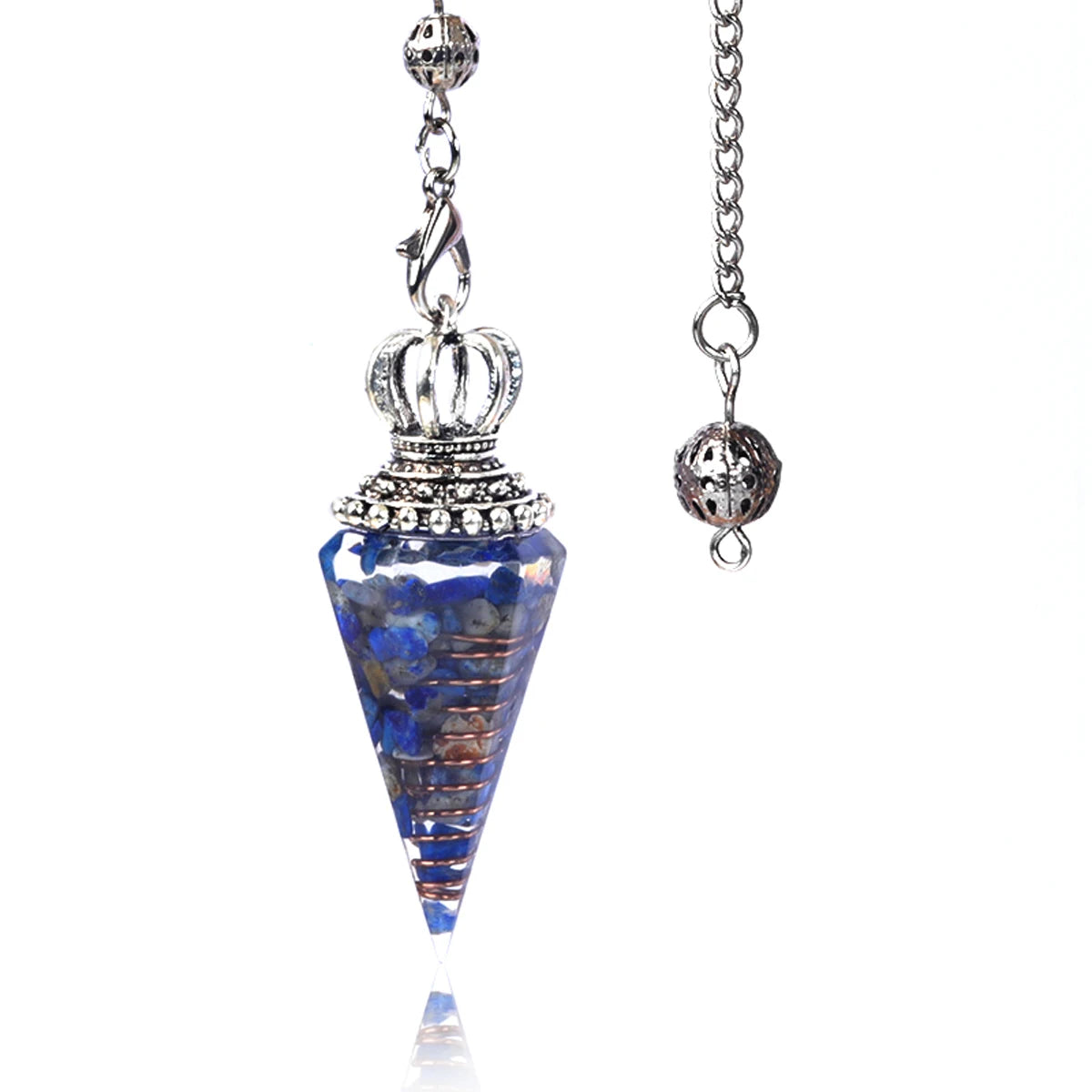 Natural Crystal Pendulum Hexagonal Cone Pendule Agate Quartz Chakras Amulet Pendulum Divination Balance Healing Home Decorations