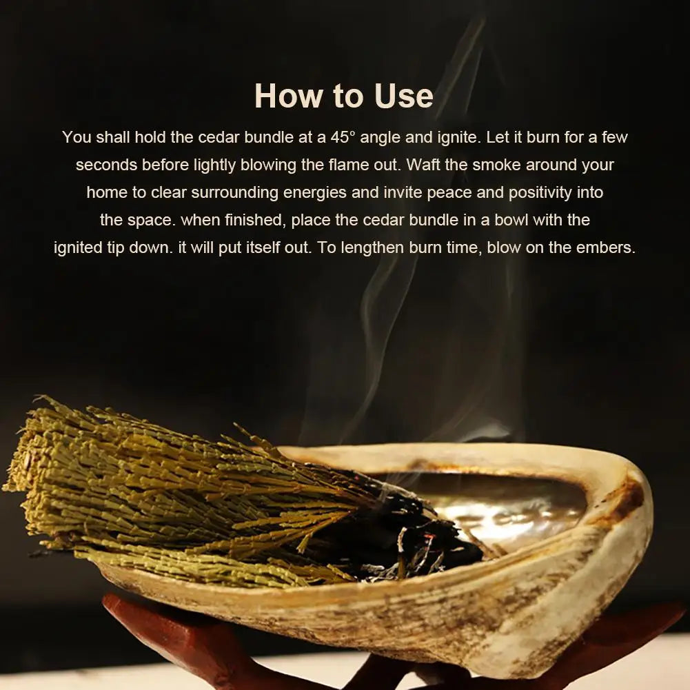 Home Cleansing & Smudging Kit with White Sage, Cedar, Rose Sage, Blue Sage, Palo Santo, Abalone & Stand, Smudge Feather Yoga Set
