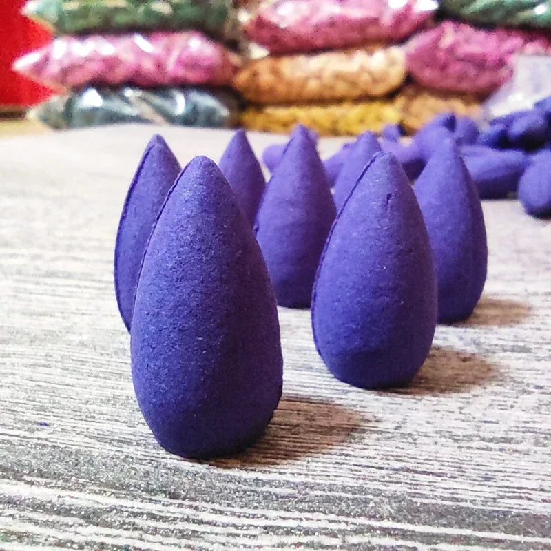 Natural Reflux Tower Incense Sandalwood Lavender Smoke Backflow Incense Cone for Burner Home Fragrant Reflux Aromatherapy