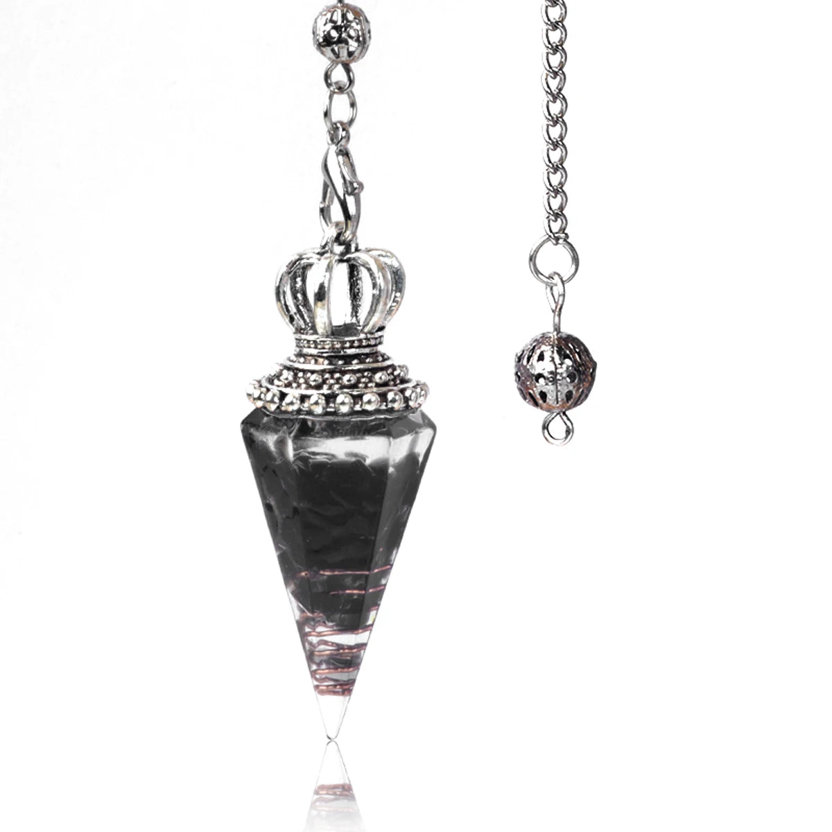 Natural Crystal Pendulum Hexagonal Cone Pendule Agate Quartz Chakras Amulet Pendulum Divination Balance Healing Home Decorations