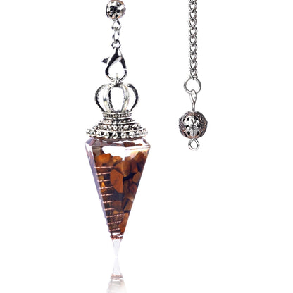Natural Crystal Pendulum Hexagonal Cone Pendule Agate Quartz Chakras Amulet Pendulum Divination Balance Healing Home Decorations