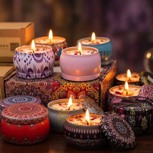 Vintage Floral Soy Candle Jars
