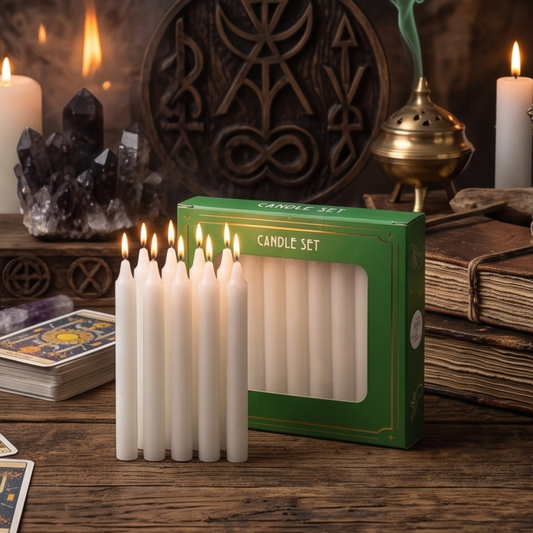 Ivory Taper Candles, Set of 20