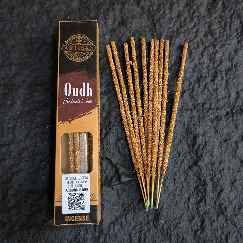 1X Natural Rubbing by Hand Indian Incense Sticks White Sage Palo Santo High-End Sandalwood Joss Stick Incenses