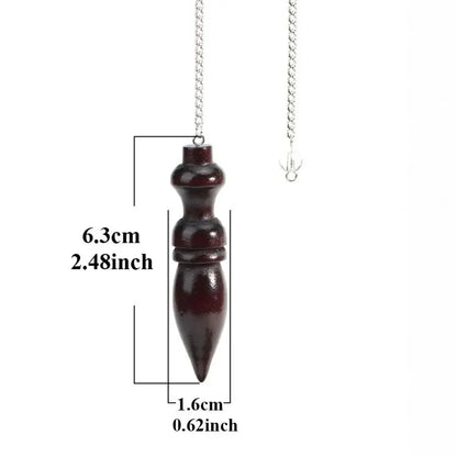 Wooden Pendulum for Divination Dowsing Natural Egyptian Wood Pendulums with Witness Meditation Dowser Spiritual Pendulos X145