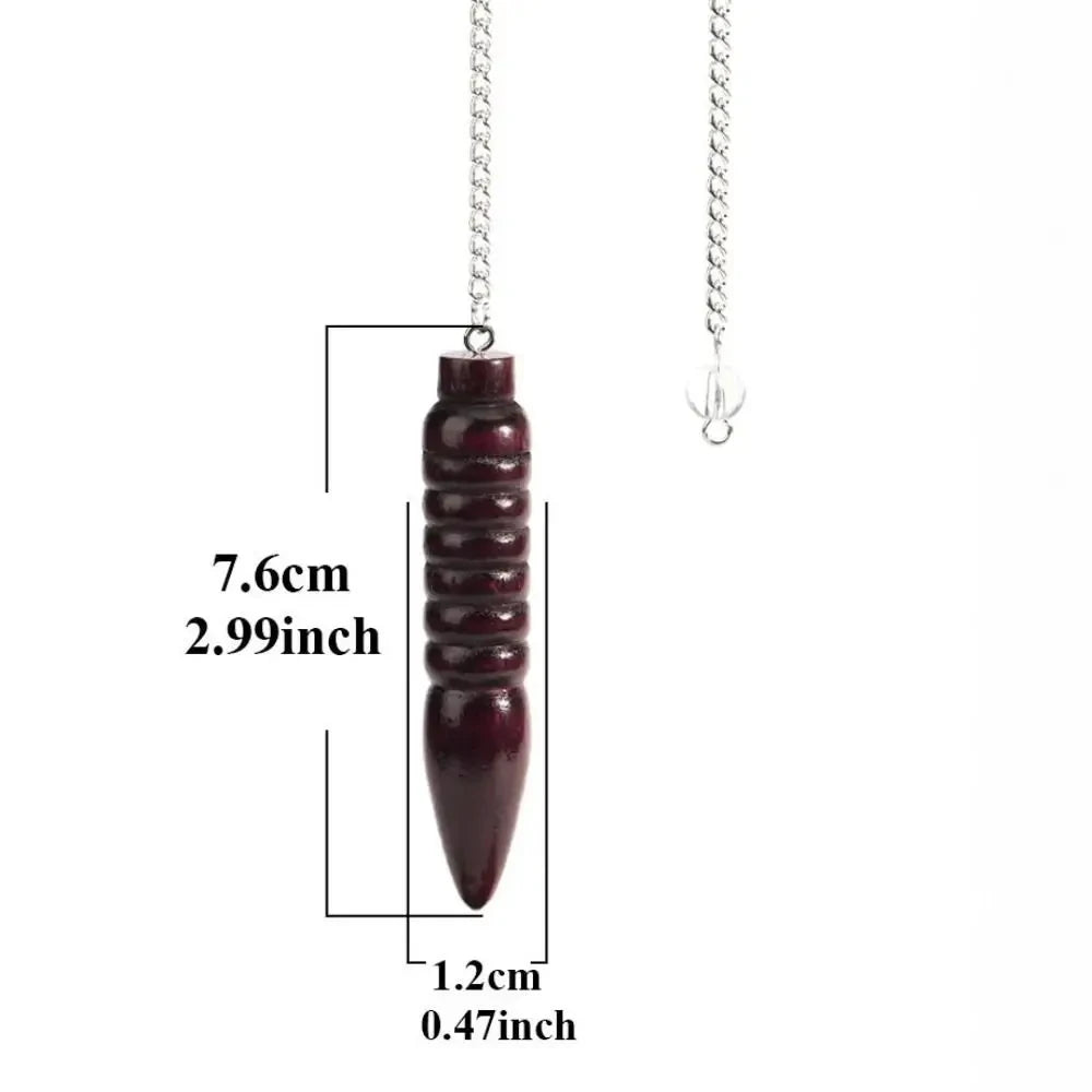 Wooden Pendulum for Divination Dowsing Natural Egyptian Wood Pendulums with Witness Meditation Dowser Spiritual Pendulos X145