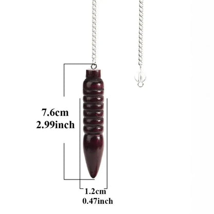 Wooden Pendulum for Divination Dowsing Natural Egyptian Wood Pendulums with Witness Meditation Dowser Spiritual Pendulos X145