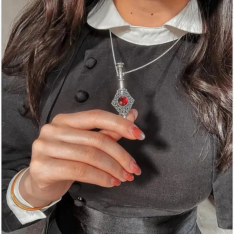 Magical Witchcraft Necklace Women'S Retro Blood Pack Detachable Witch Wand Pendant Men Women Cosplay Jewelry Gift