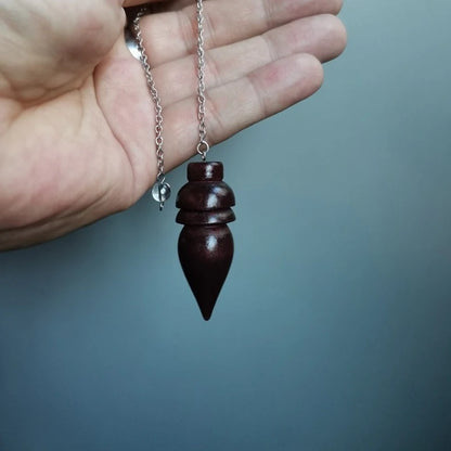 Wooden Pendulum for Divination Dowsing Natural Egyptian Wood Pendulums with Witness Meditation Dowser Spiritual Pendulos X145