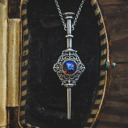 Magical Witchcraft Necklace Women'S Retro Blood Pack Detachable Witch Wand Pendant Men Women Cosplay Jewelry Gift