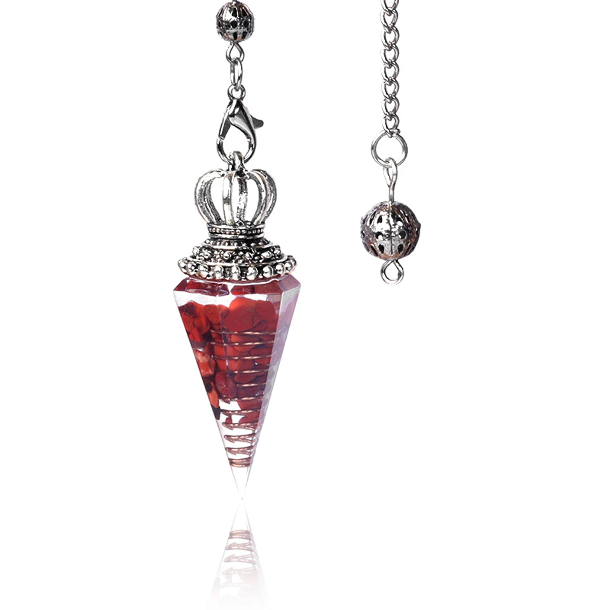 Natural Crystal Pendulum Hexagonal Cone Pendule Agate Quartz Chakras Amulet Pendulum Divination Balance Healing Home Decorations