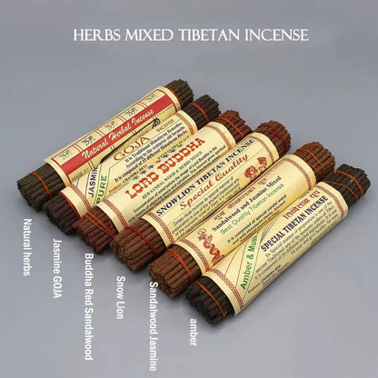 44PCS Tibetan Herbal Incense Sticks Long Lasting Aromatic Incense for Fragrance for Home Palo Santo Sandalwood