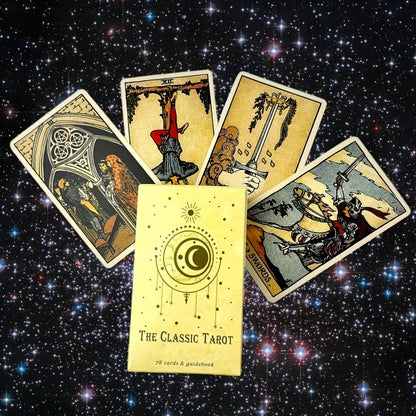 The Classic Tarot Cards Deck 78Pcs for Easy Beginners Fate Fortune Telling Party Tabletop Board Game Toy