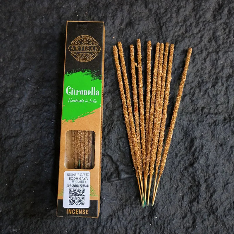1X Natural Rubbing by Hand Indian Incense Sticks White Sage Palo Santo High-End Sandalwood Joss Stick Incenses